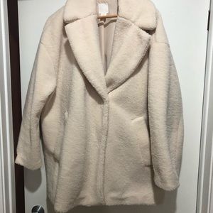 H&M Cream Teddy Coat